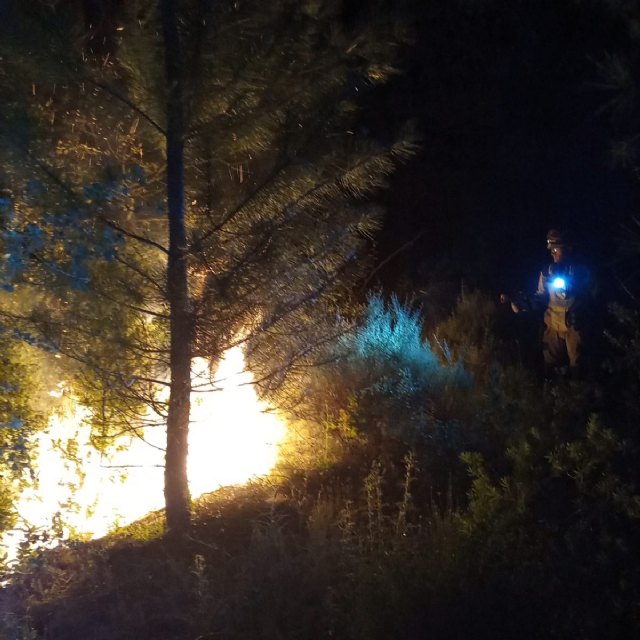 Conato de incendio forestal declarado en la sierra de Los Álamos, en Moratalla