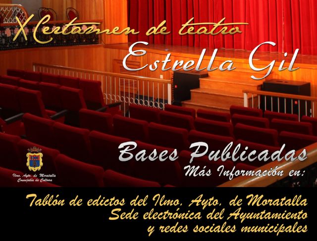 Abierto el plazo de presentación de solicitudes para la décima edición del Certamen de Teatro Aficionado 'Estrella Gil'