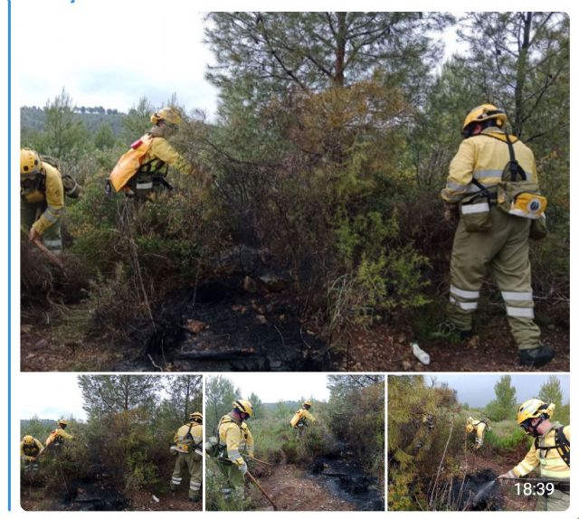 Incendio forestal en Moratalla
