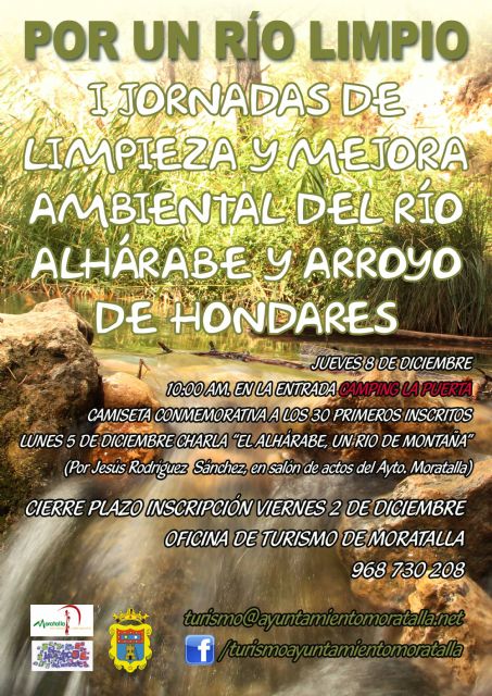 I jornadas de limpieza y mejora ambiental del río Alhárabe y el arroyo de Hondares